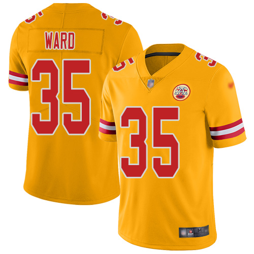 Men Kansas City Chiefs #35 Ward Charvarius Limited Gold Inverted Legend Football Nike NFL Jersey->kansas city chiefs->NFL Jersey